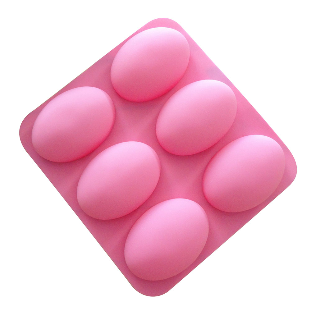 Soap Making Accessories - 6 Cavities Multifunctional Oval Silicone Soap