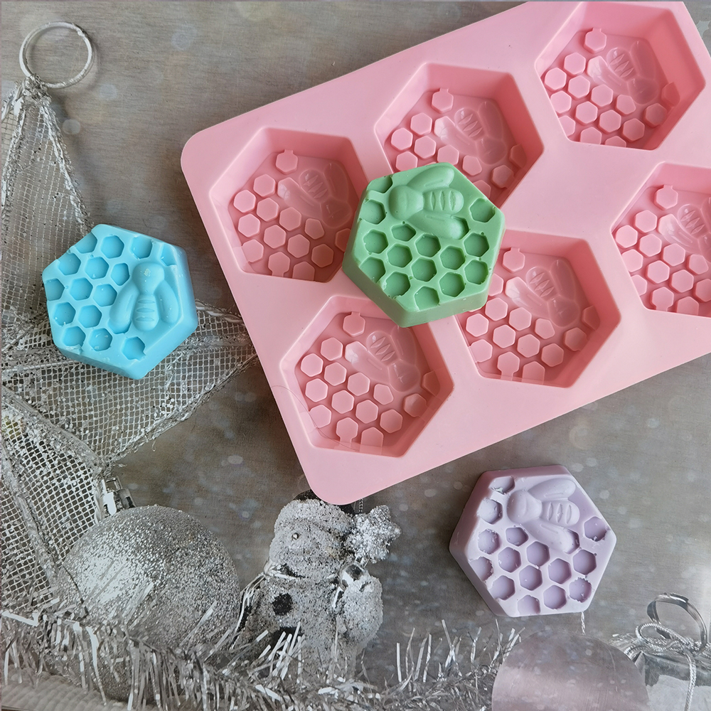 Silicone Hexagonal Bee Soap Mo - Soap Making Accessories のレビューと価格