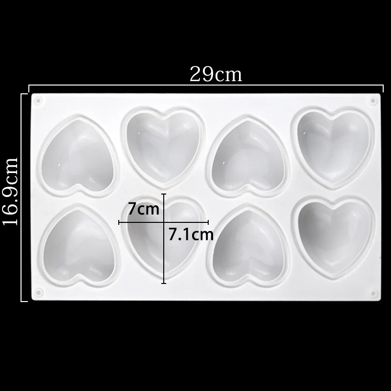 Love Heart Silicone Soap Mold  - Soap Making Accessories のレビューと価格