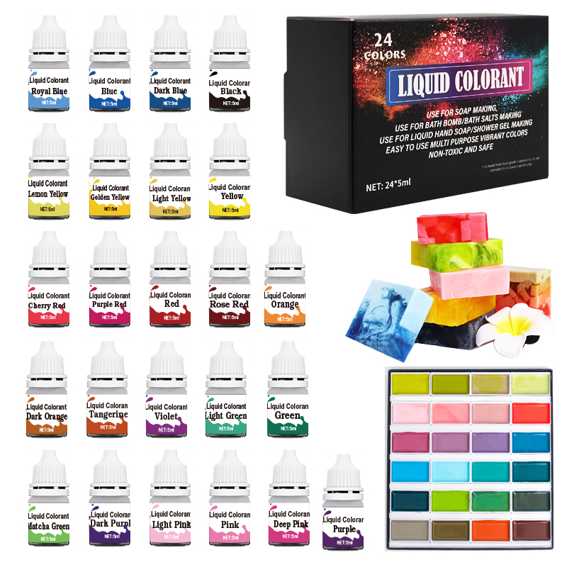 24-color bath ball soap dye –  - Soap Making Dye のレビューと価格