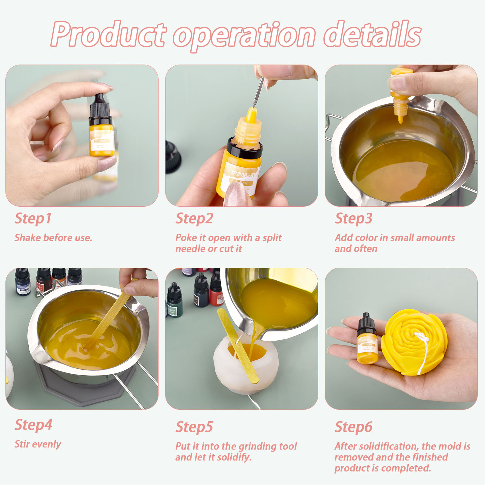 5ml/Bottle Candle Wax Pigment  - Soap Making Dye のレビューと価格
