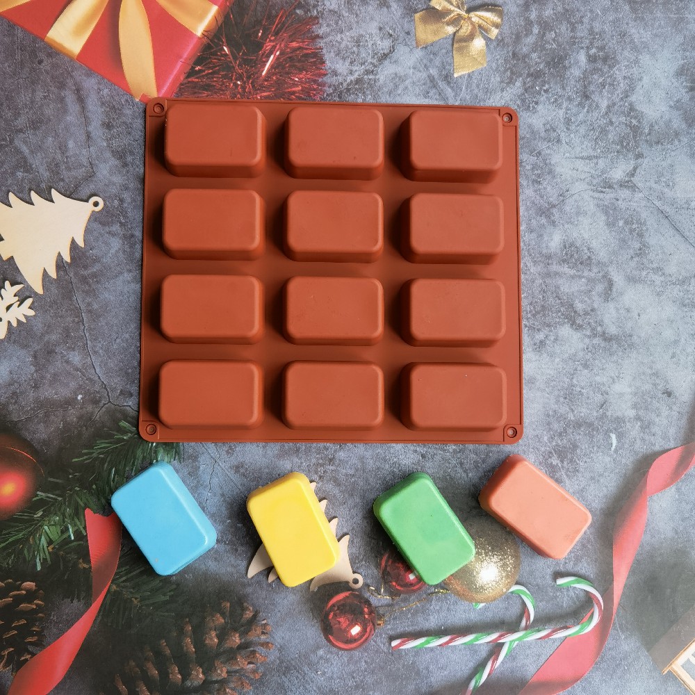 12 Cavity Square Silicone Soap - Soap Making Accessories のレビューと価格
