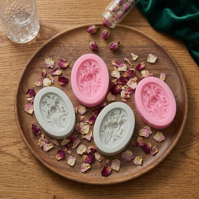 4 Silicone mold with flower sh - Soap Making Kit のレビューと価格