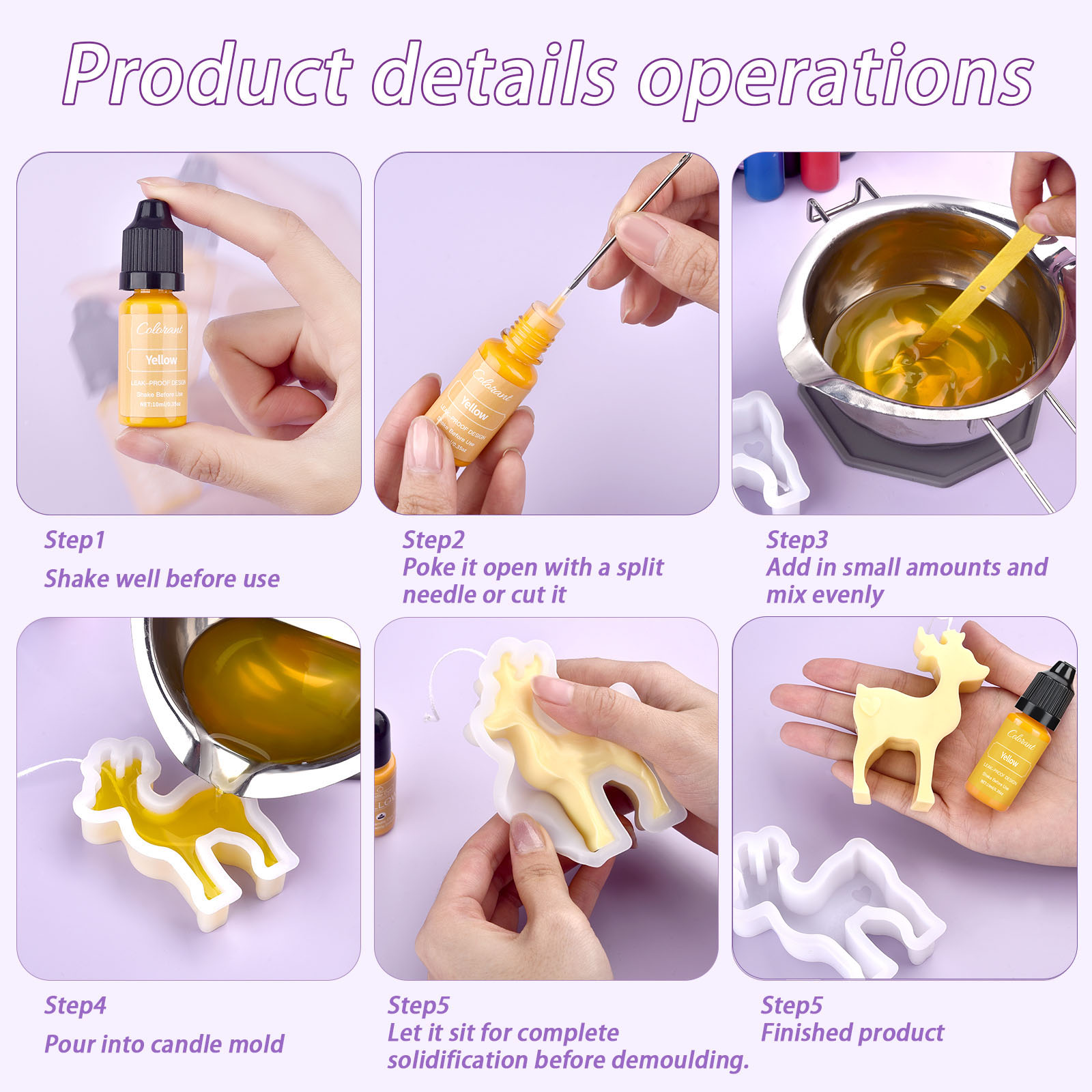 Candle Dyes Kit Liquid Coloran - Soap Making Dye のレビューと価格