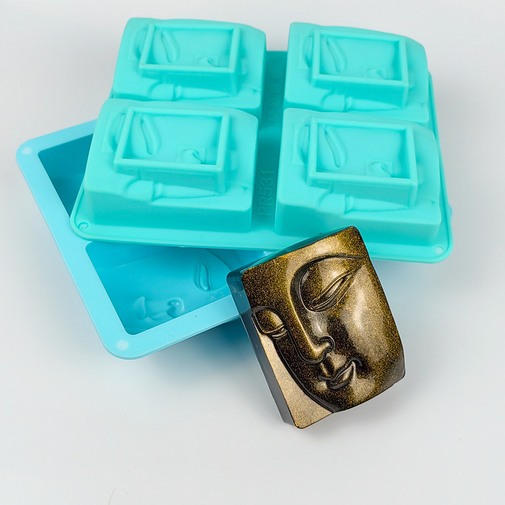 4 Holes Buddha Portrait Soap M - Soap Making Accessories のレビューと価格